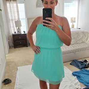 NEW Express Strapless Dress. Mint green. Small